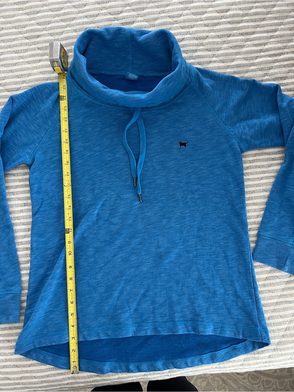 Black Dog "Life Off the Leash" Women's Cowl Neck Pullover Sweatshirt Cobalt S - Picture 6 of 6